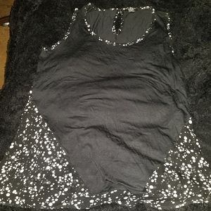 Plus Size Black and White Blouse